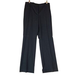 Ann Taylor Curvy Fit Trousers Sz 6 Navy Blue Pinstripe Womens Straight Leg Pants